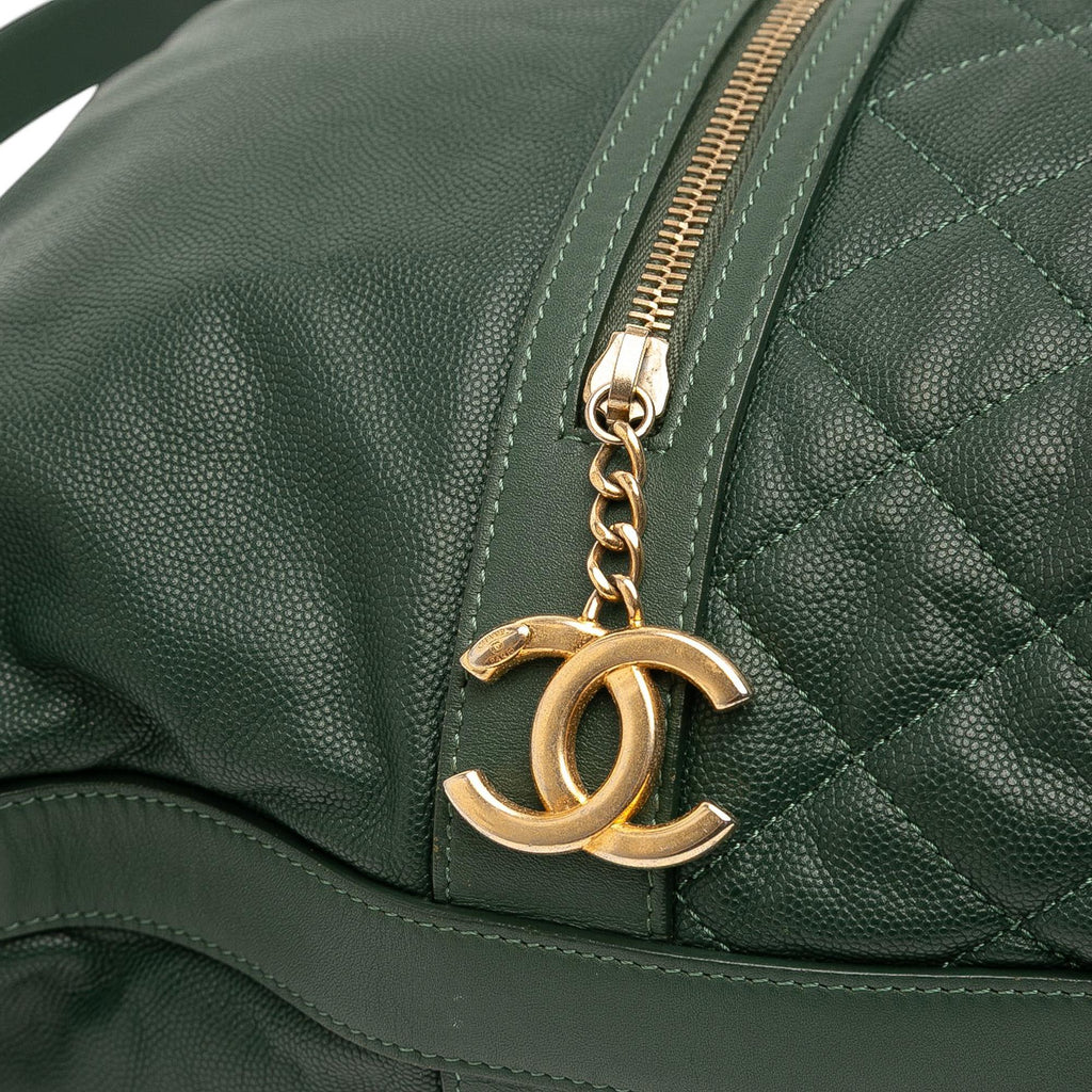 Chanel CC Quilted Caviar Casual Style Hobo