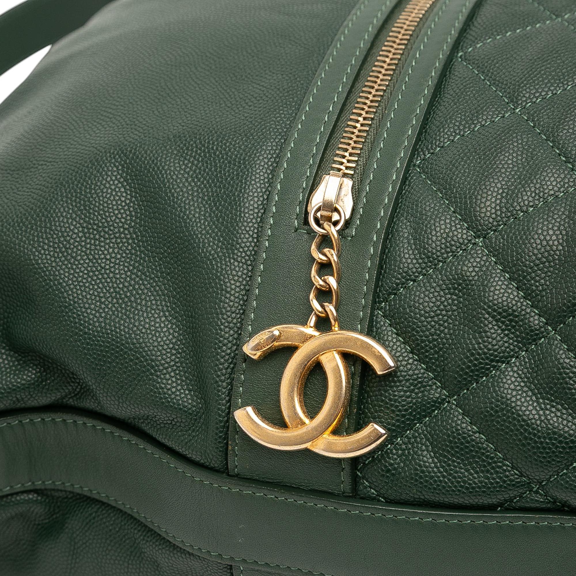 Chanel CC Quilted Caviar Casual Style Hobo