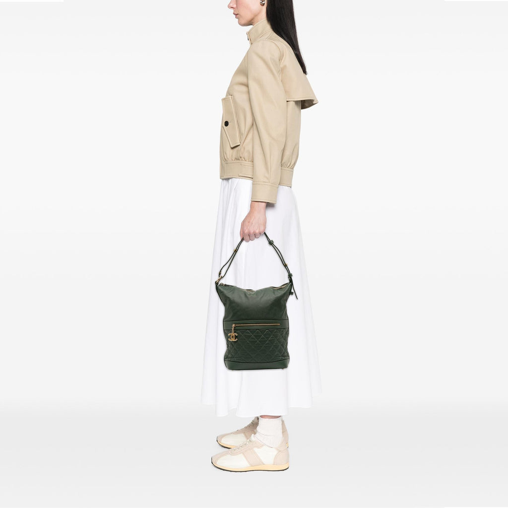 Chanel CC Quilted Caviar Casual Style Hobo