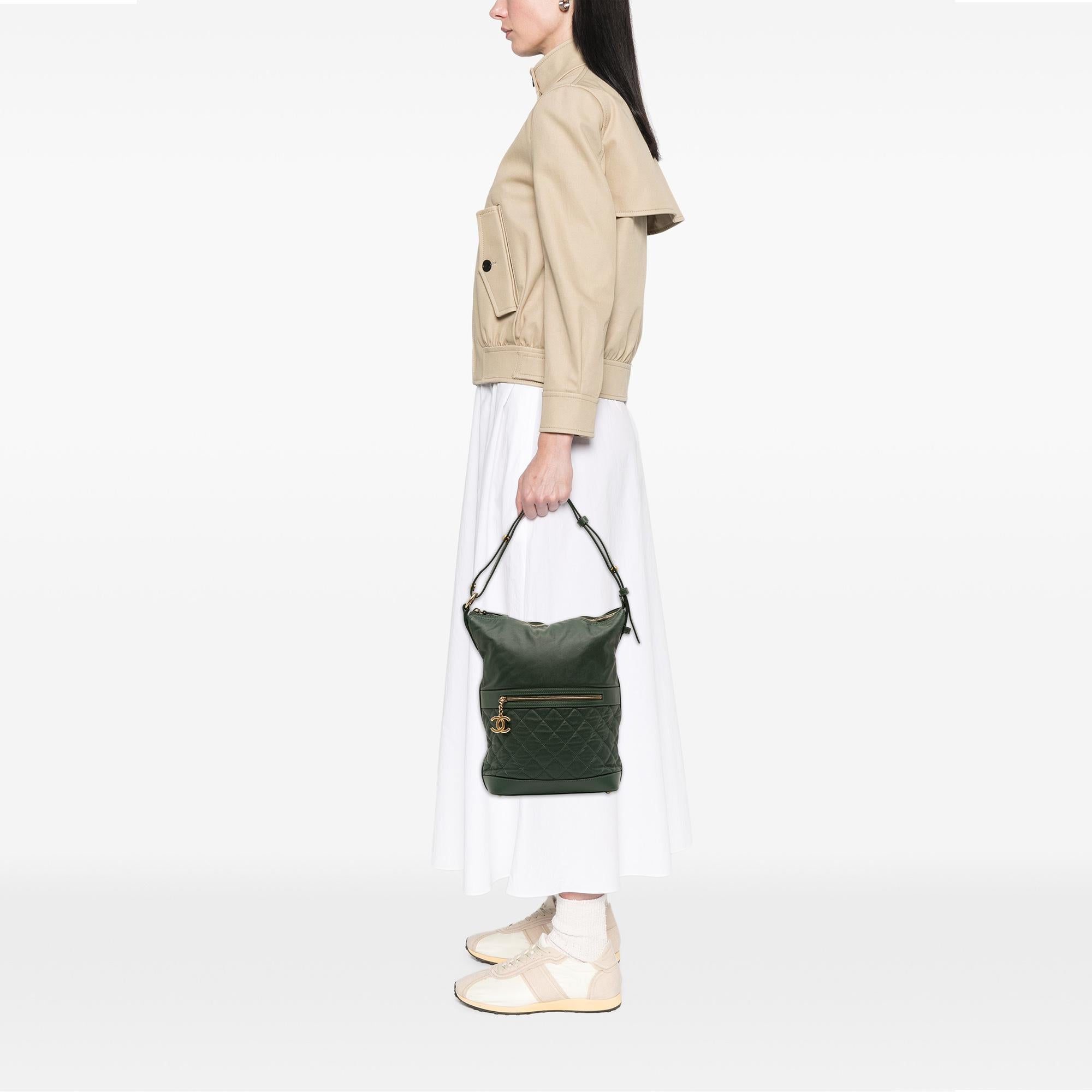 Chanel CC Quilted Caviar Casual Style Hobo