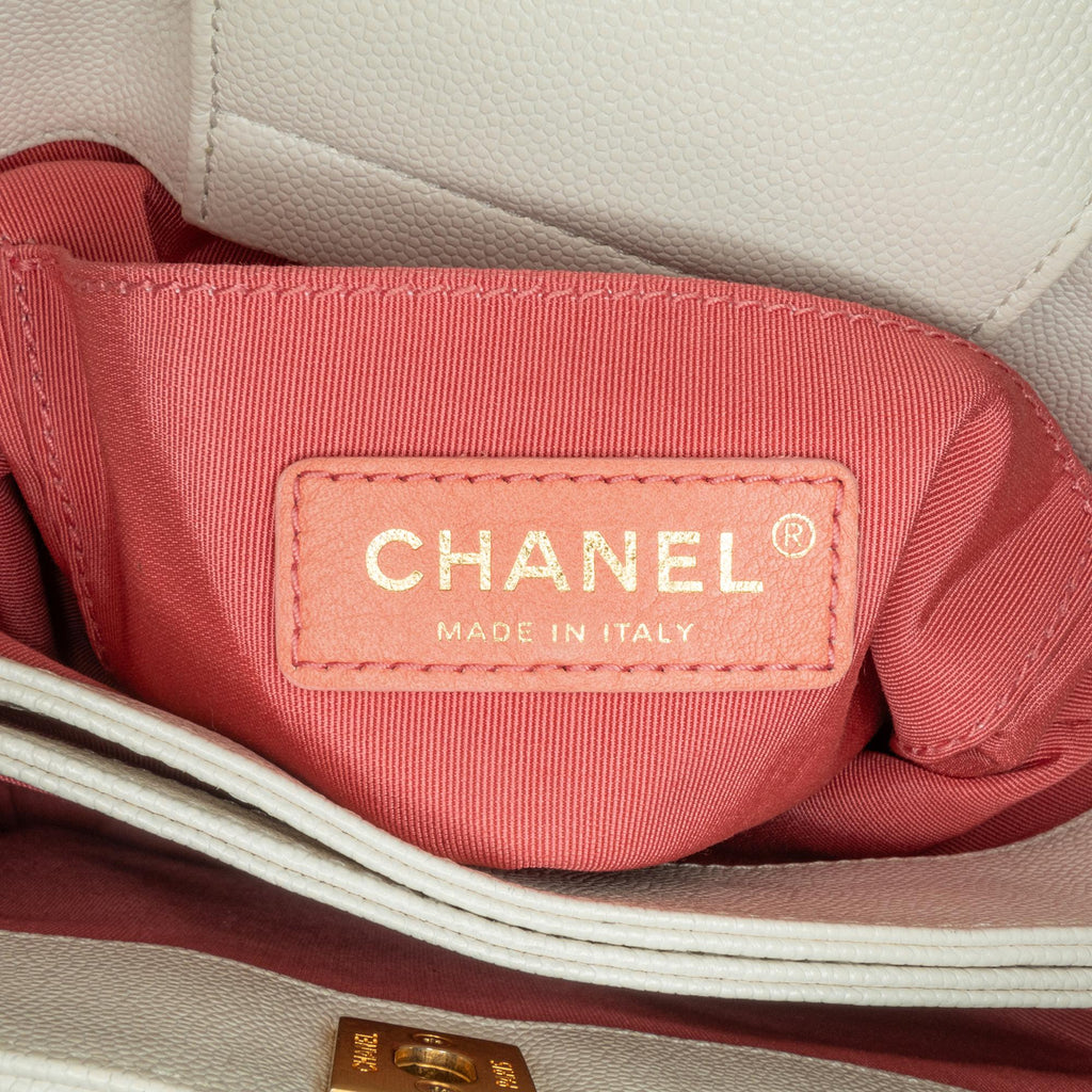 Chanel CC Quilted Caviar Chain Scarf Handle Bucket Bag (SHG-AuAIp1)