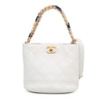 Chanel CC Quilted Caviar Chain Scarf Handle Bucket Bag (SHG-AuAIp1)