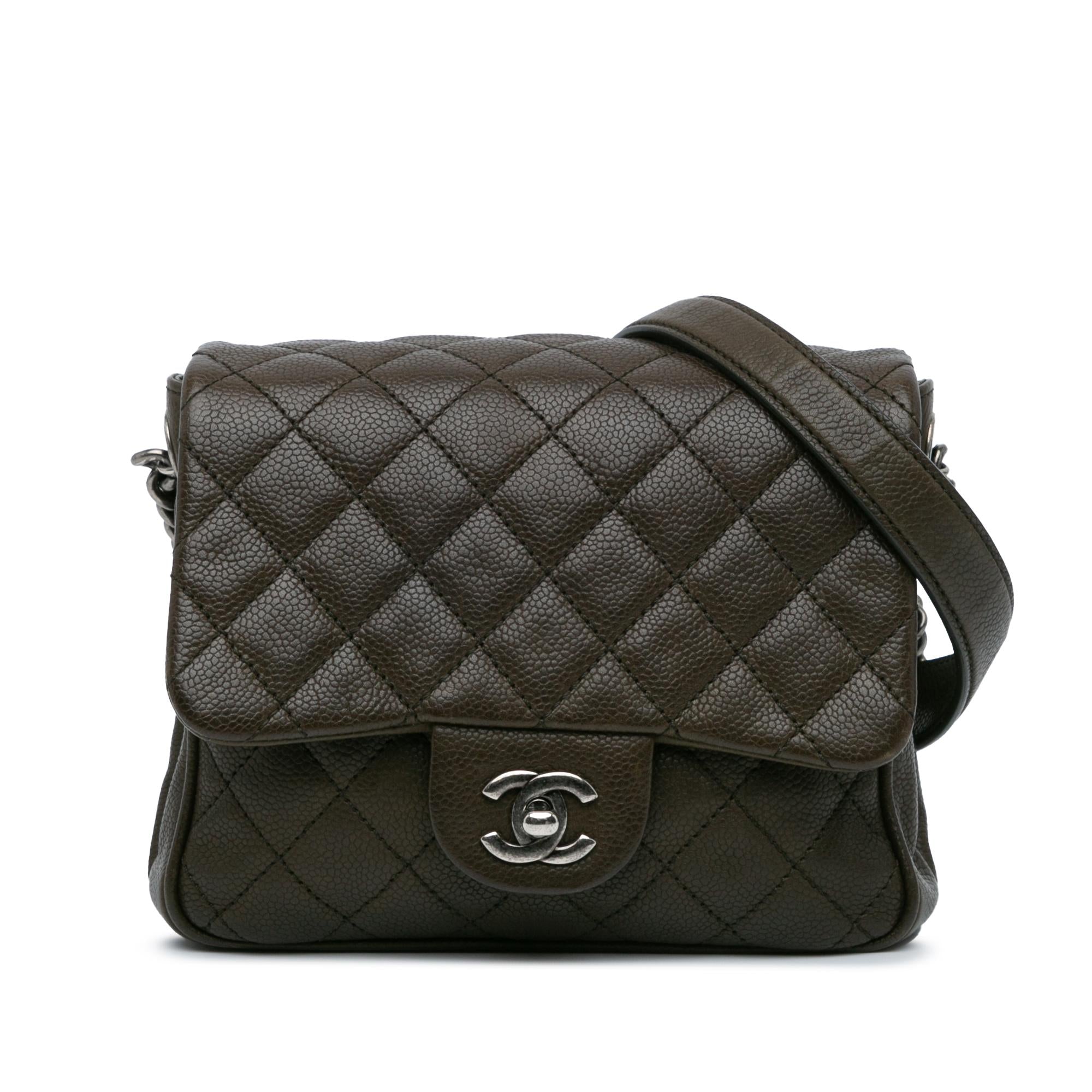 Chanel CC Quilted Caviar Crossbody