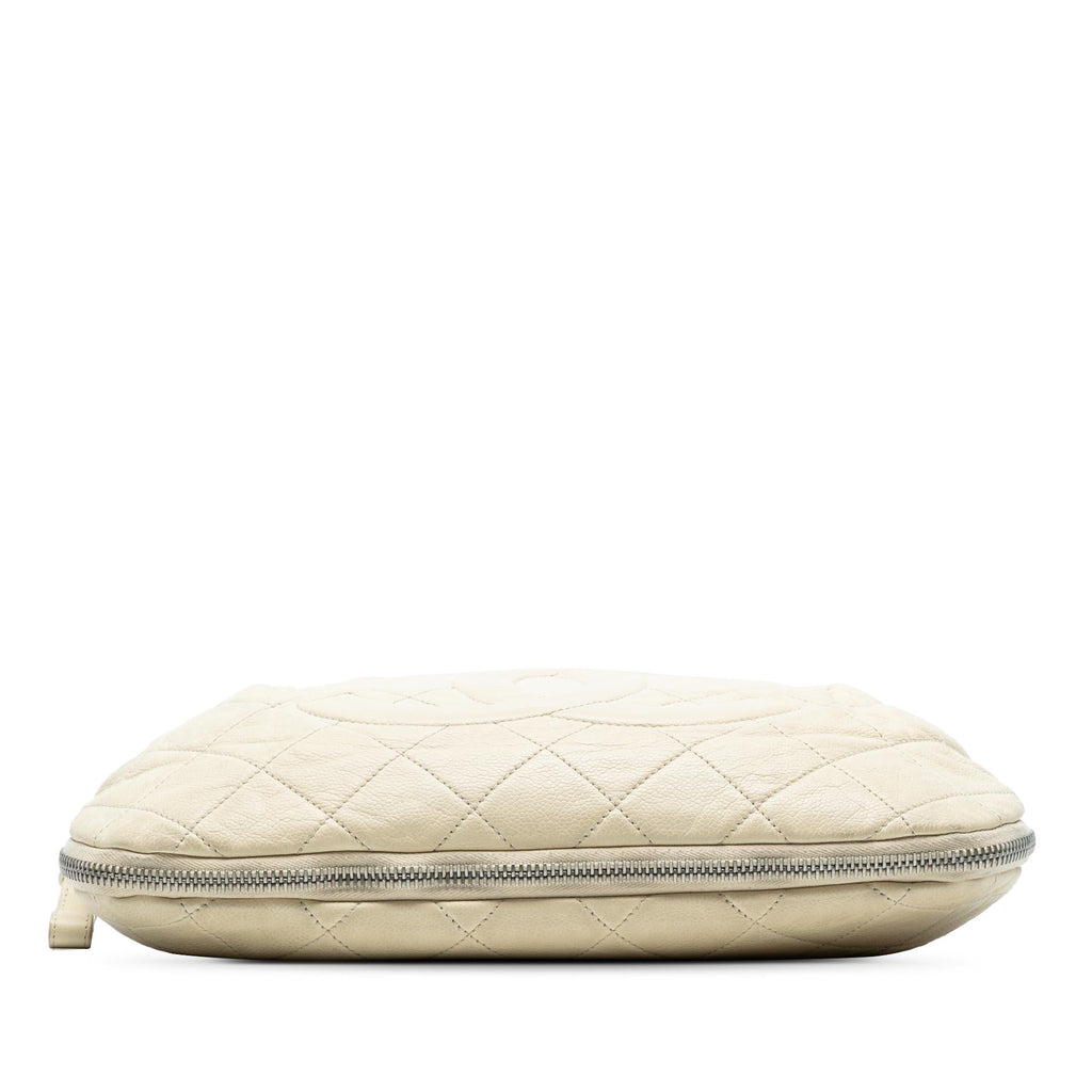 Chanel CC Quilted Caviar Expandable Tote