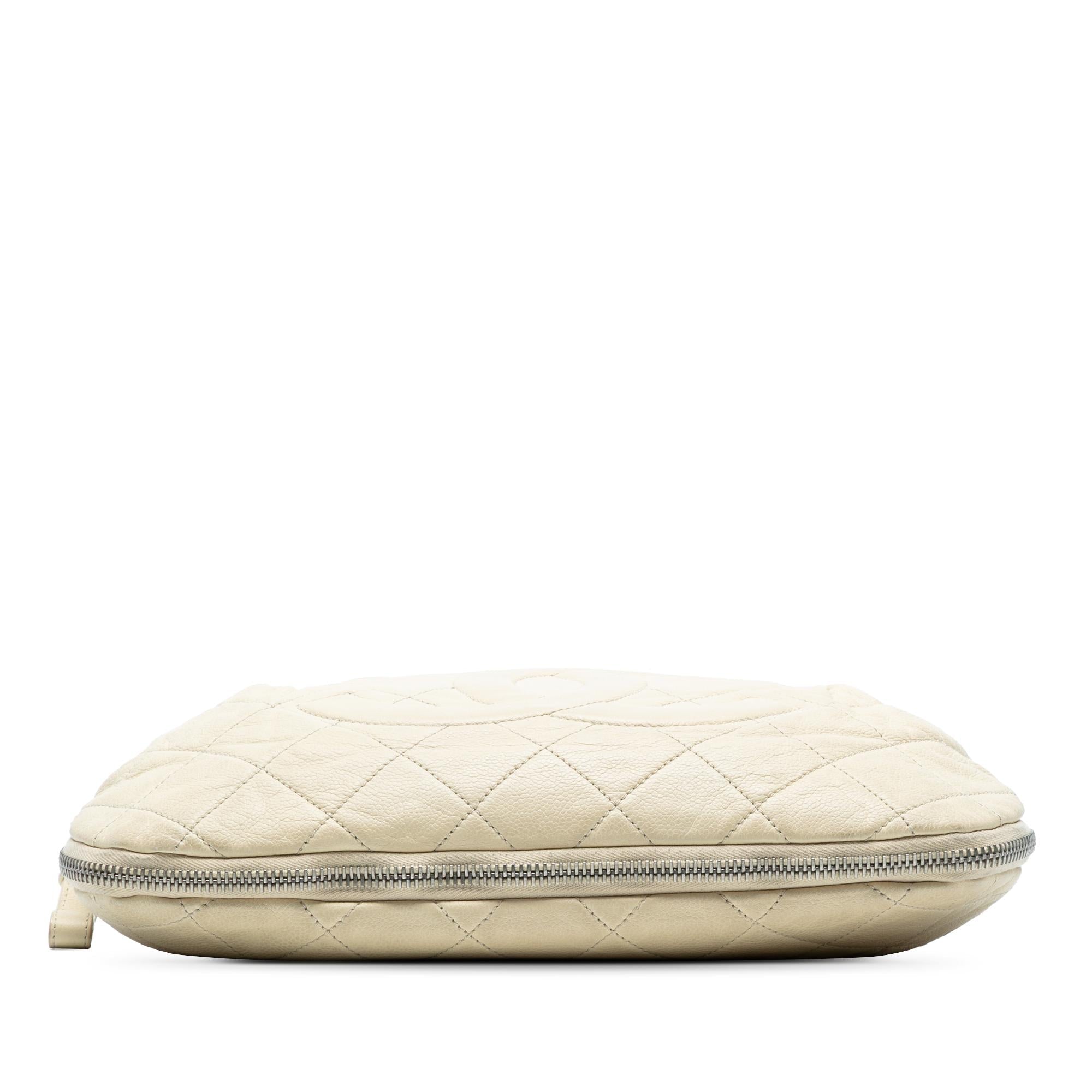 Chanel CC Quilted Caviar Expandable Tote