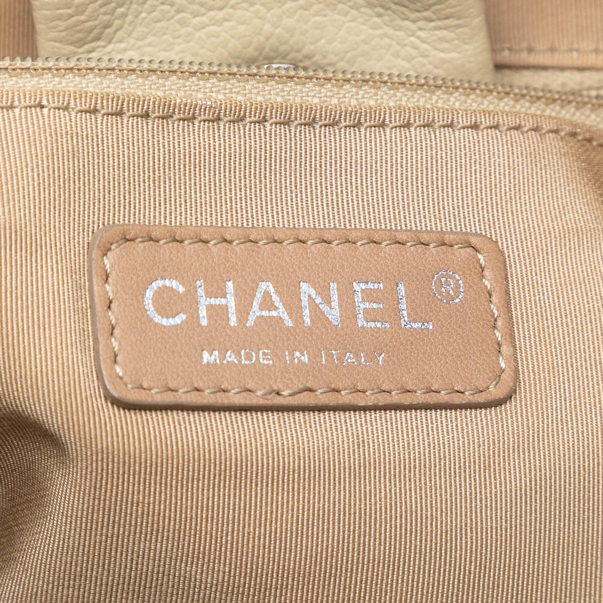 Chanel CC Quilted Caviar Expandable Tote