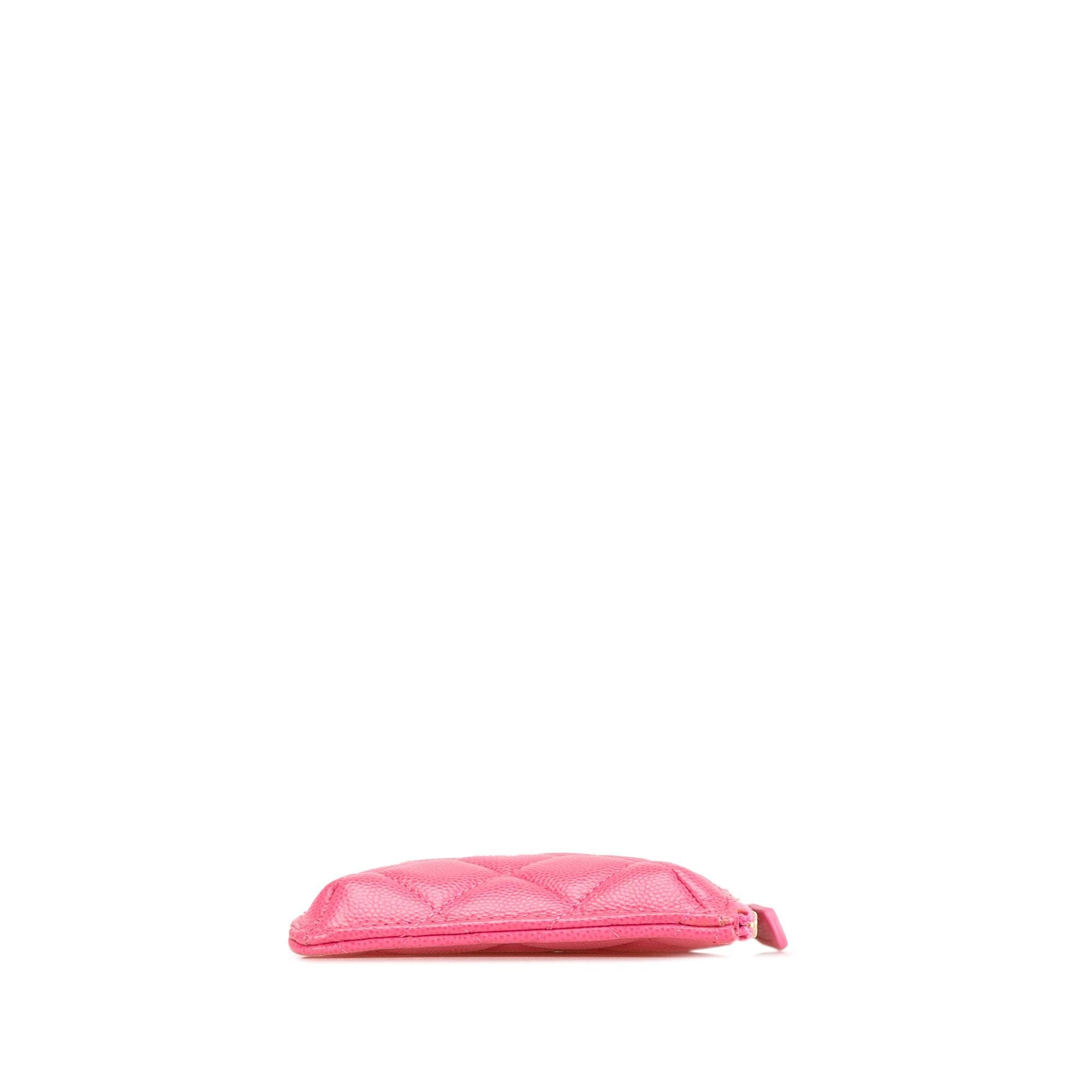 Chanel CC Quilted Caviar Flat Phone Case Wallet Pouch