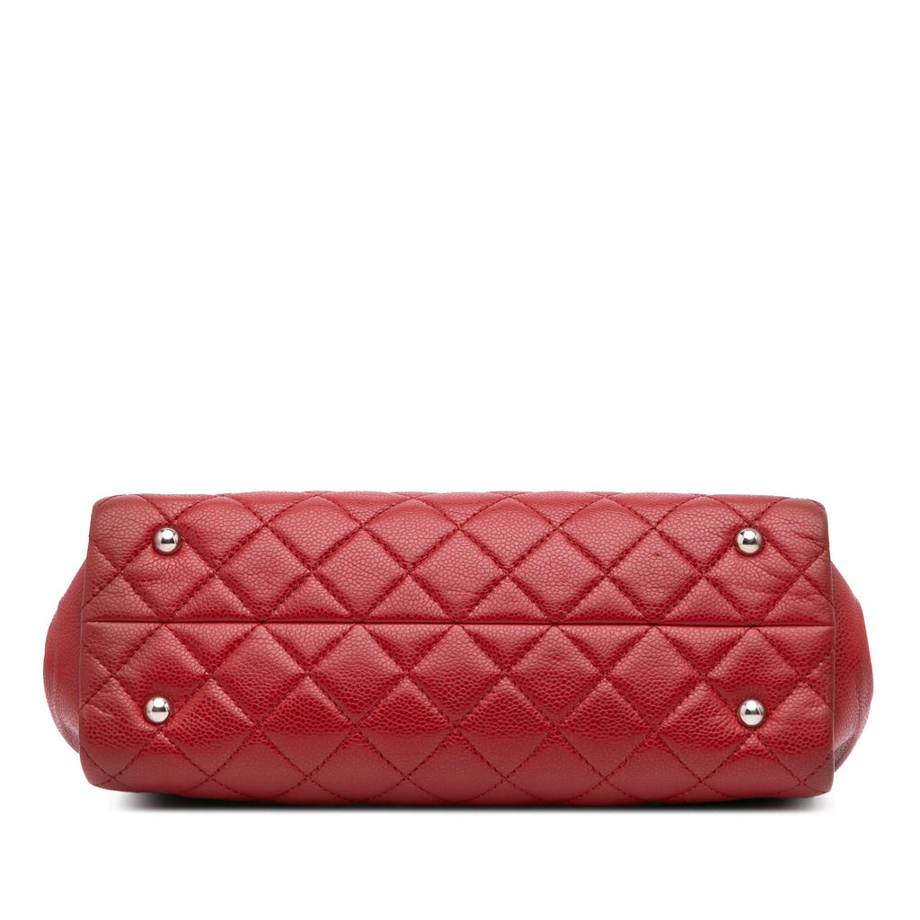 Chanel CC Quilted Caviar Frame Shopping Tote