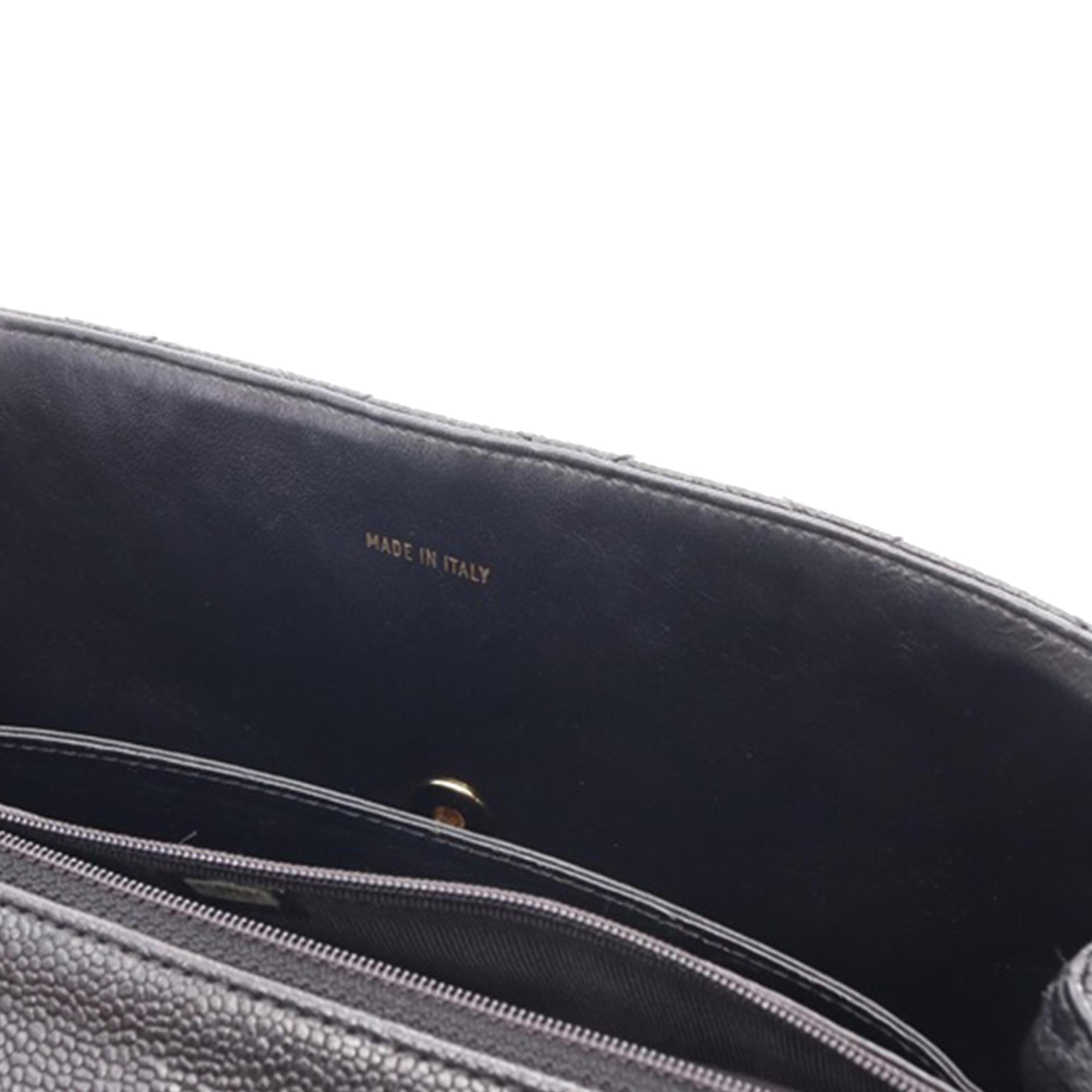Chanel CC Quilted Caviar Kelly Top Handle Bag