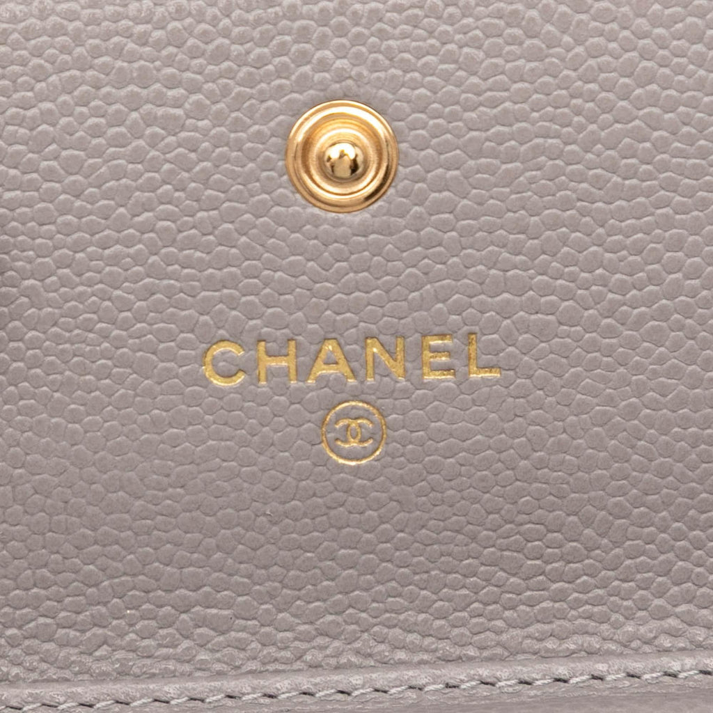Chanel CC Quilted Caviar Miss Coco Clutch With Chain