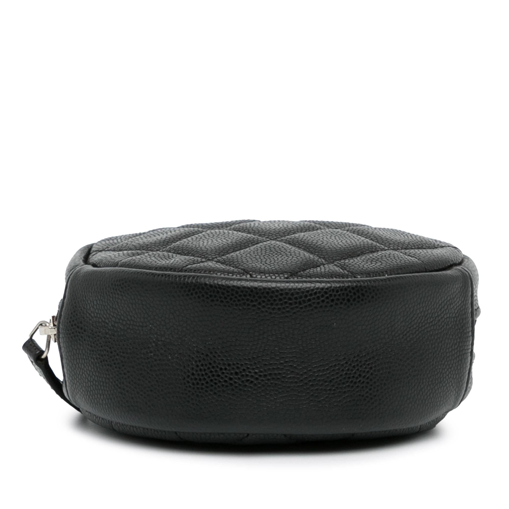 Chanel CC Quilted Caviar Round Clutch With Chain (SHG-Zm82jl)