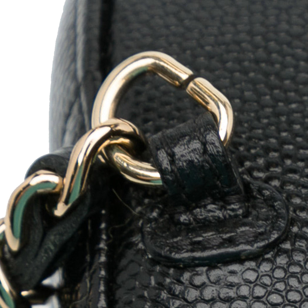 Chanel CC Quilted Caviar Round Clutch With Chain (SHG-QNFerj)