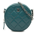 Chanel CC Quilted Caviar Round Clutch With Chain