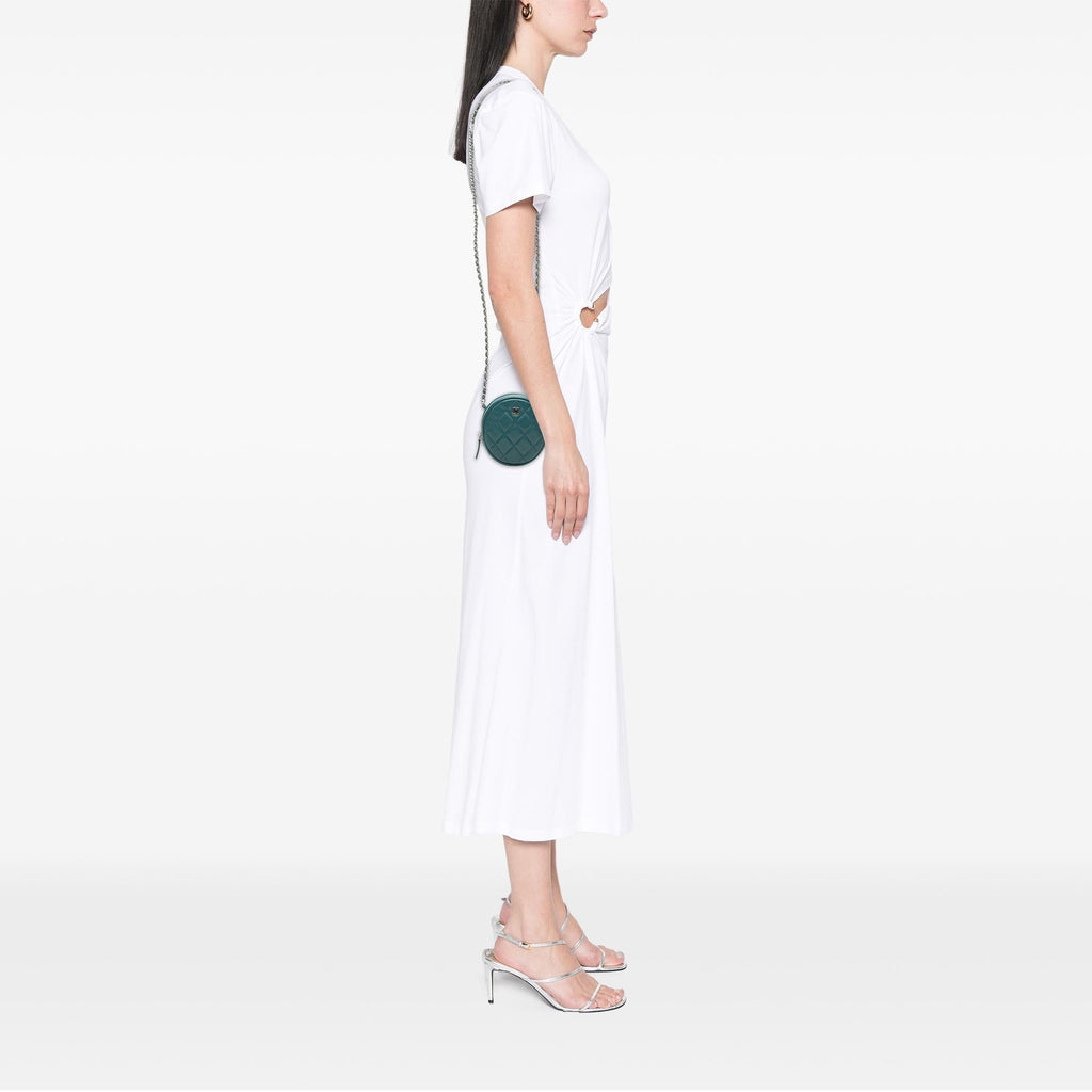 Chanel CC Quilted Caviar Round Clutch With Chain