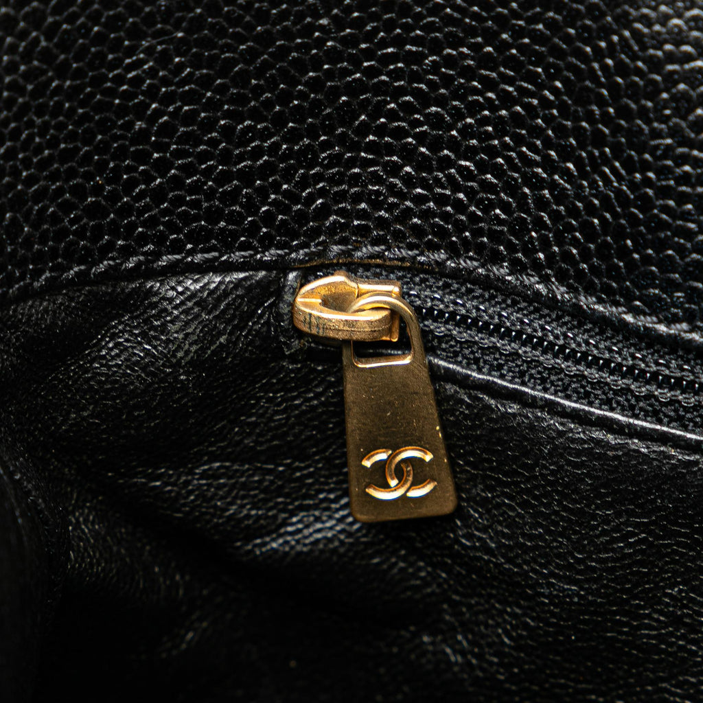 Chanel CC Quilted Caviar Tortoise Chain Tote