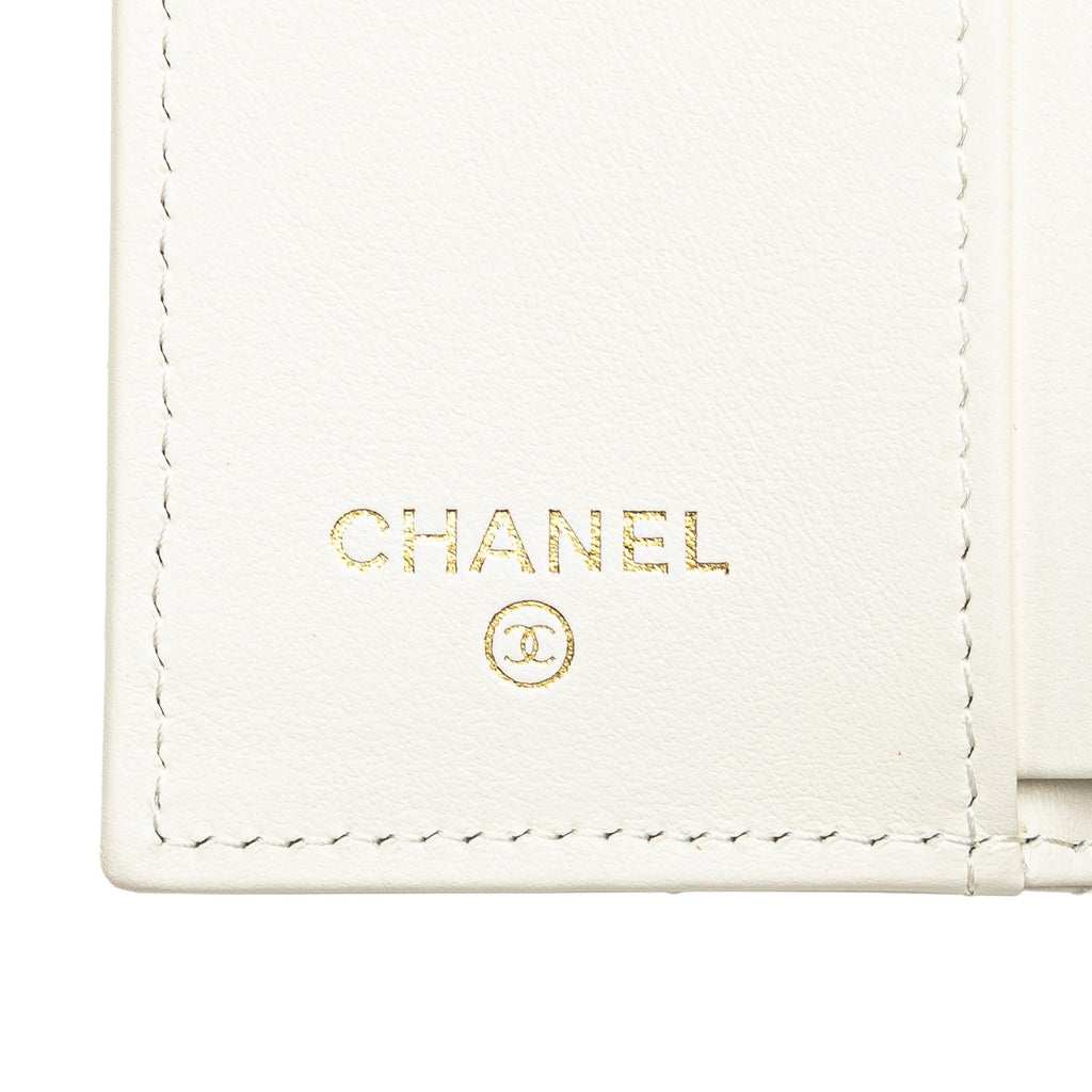 Chanel CC Quilted Caviar Trifold Flap Wallet