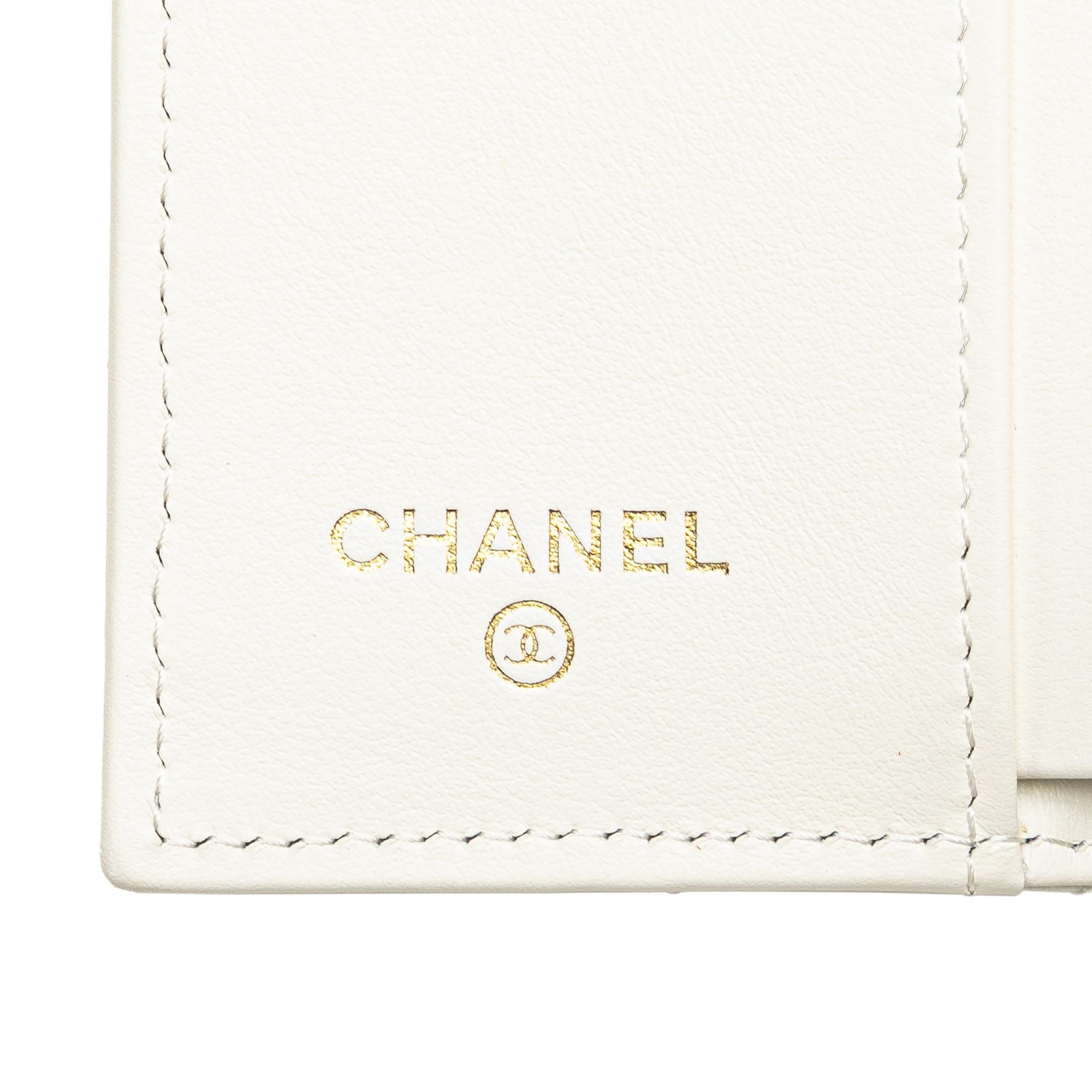 Chanel CC Quilted Caviar Trifold Flap Wallet