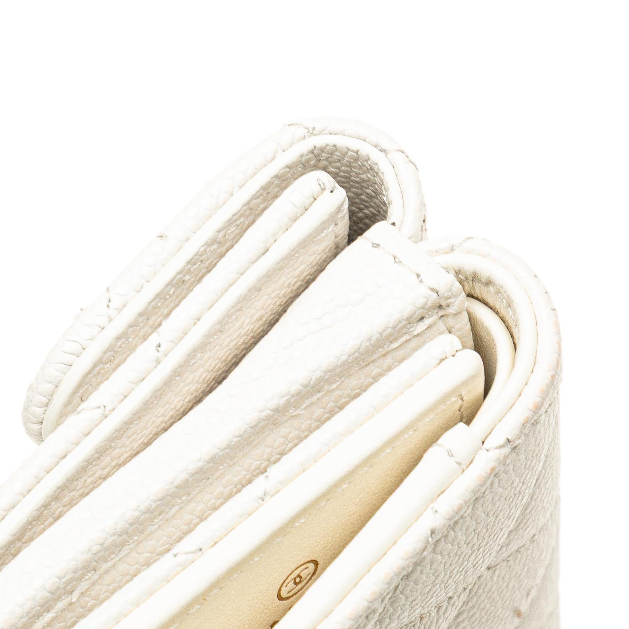 Chanel CC Quilted Caviar Trifold Flap Wallet