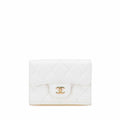 Chanel CC Quilted Caviar Trifold Flap Wallet