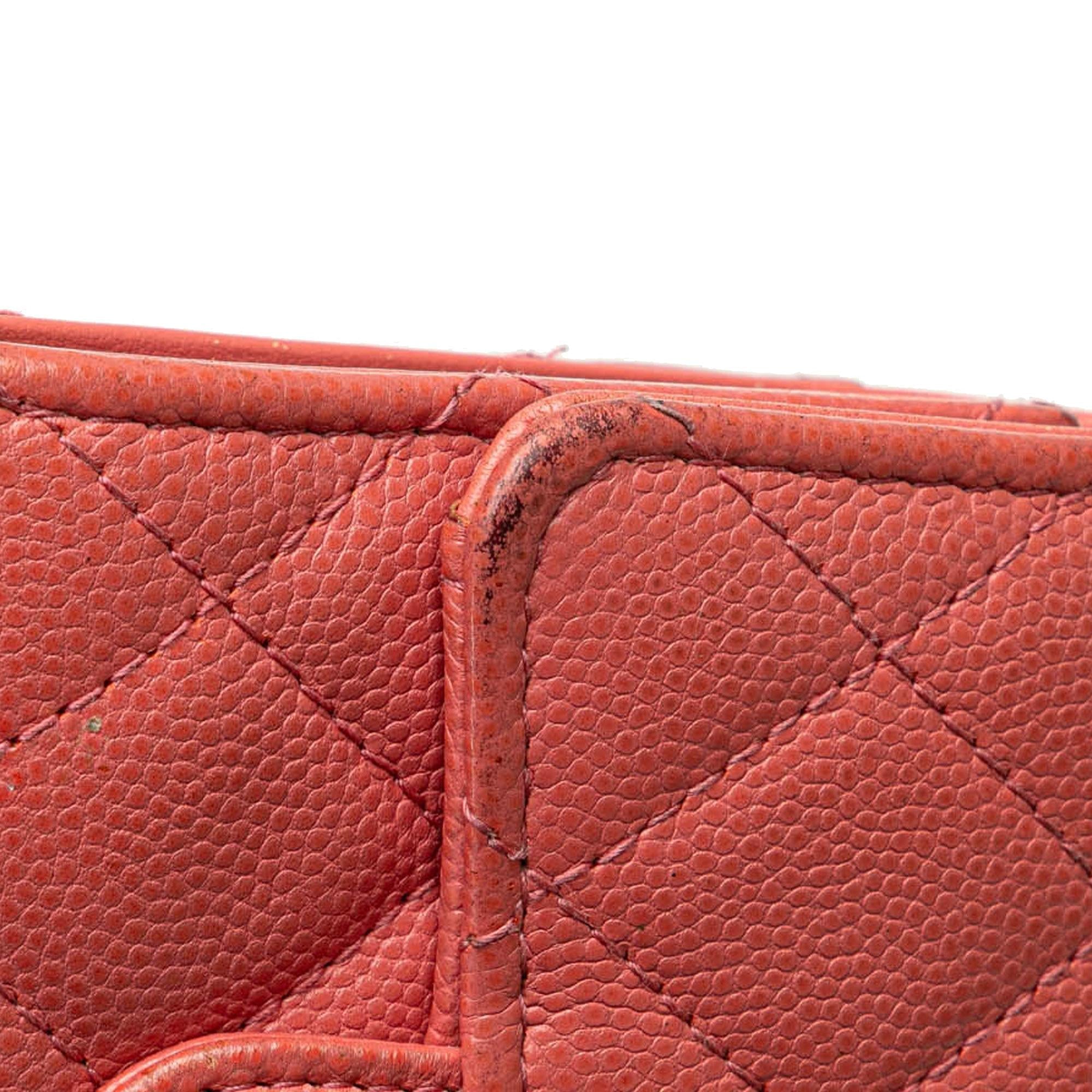 Chanel CC Quilted Caviar Trifold Wallet