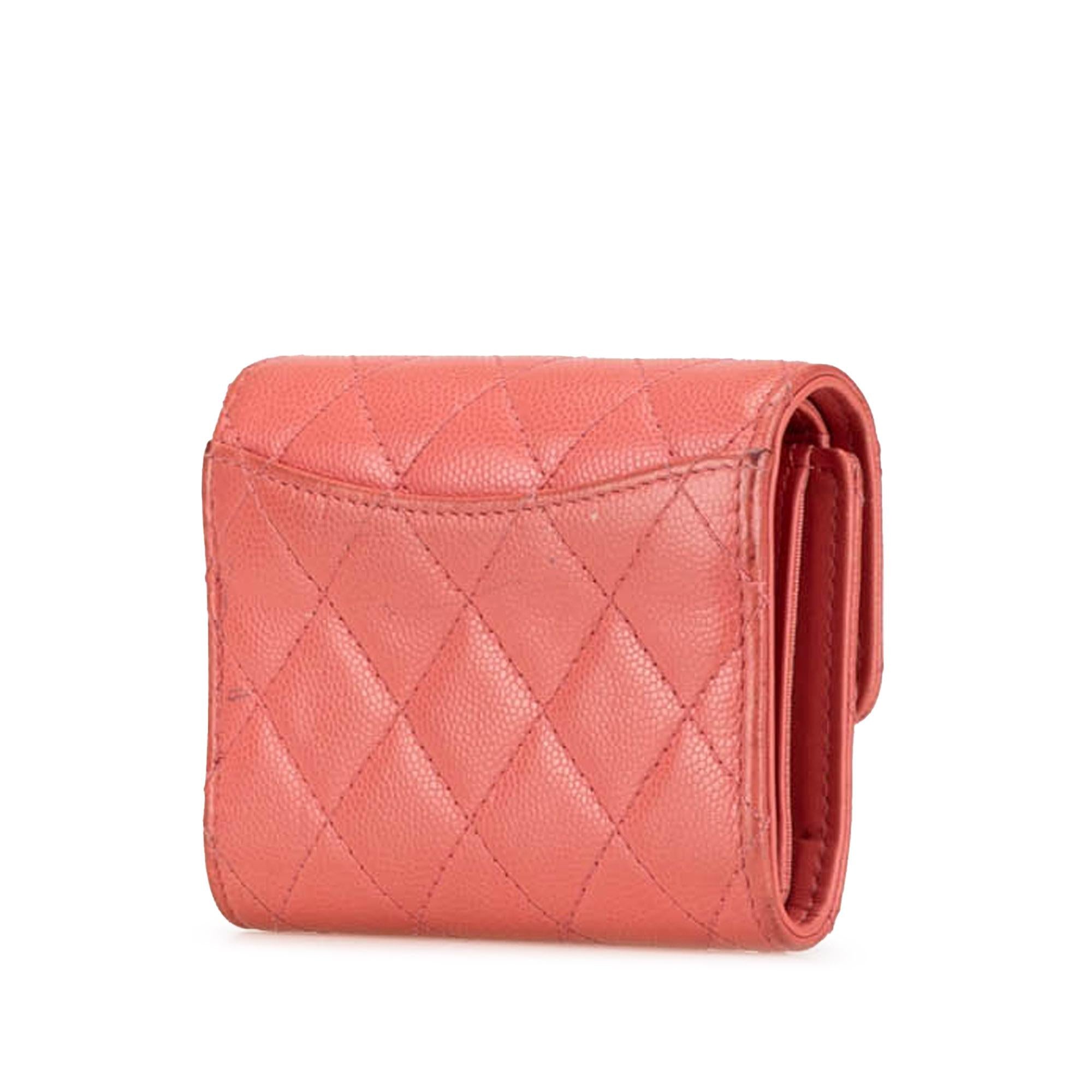 Chanel CC Quilted Caviar Trifold Wallet