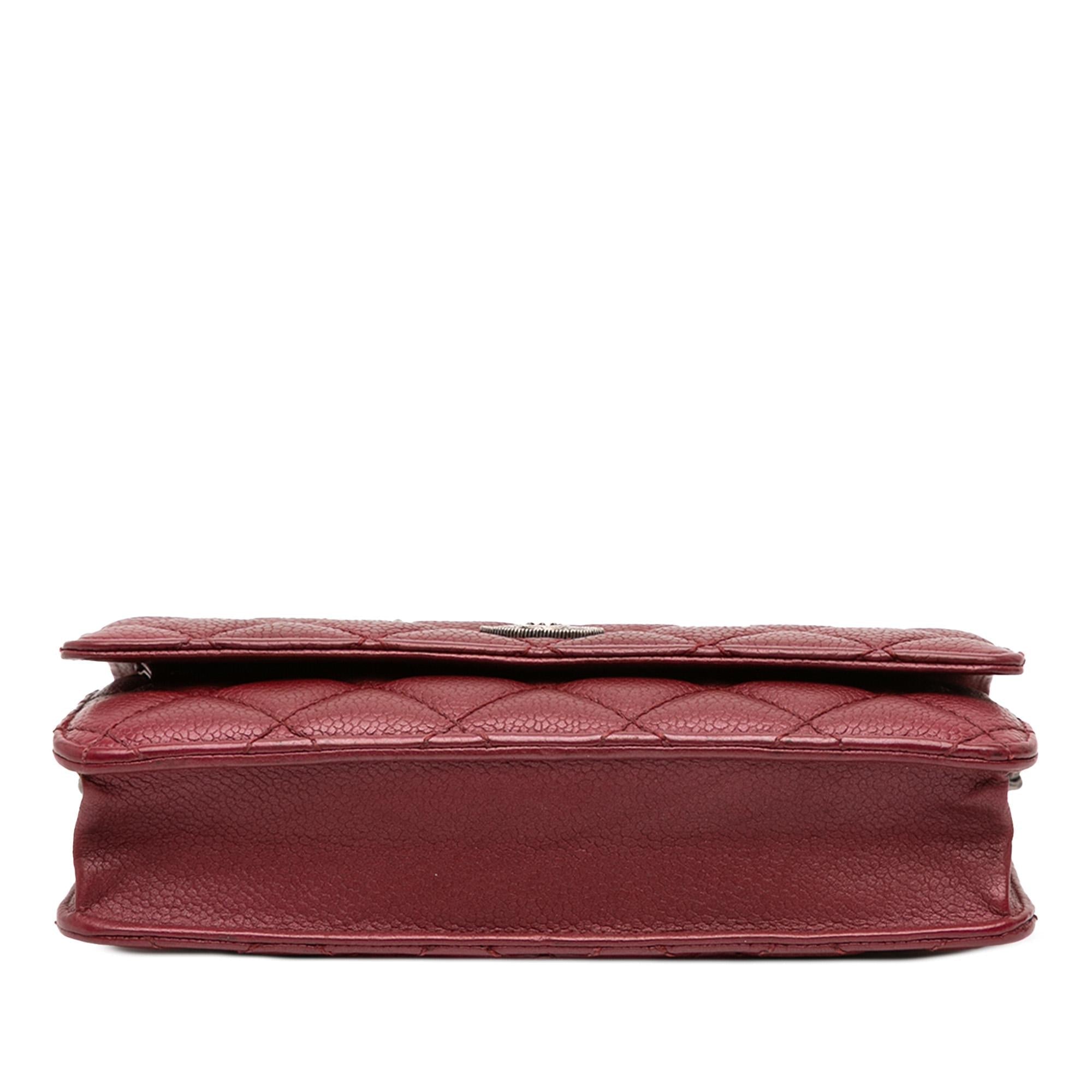 Chanel CC Quilted Caviar Wallet on Chain