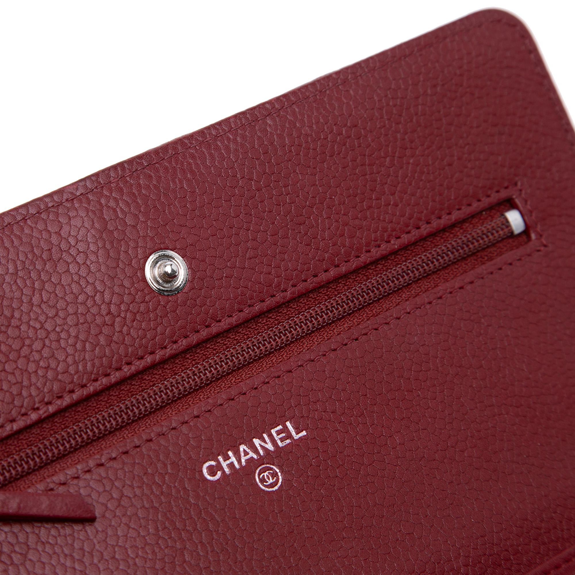 Chanel CC Quilted Caviar Wallet on Chain