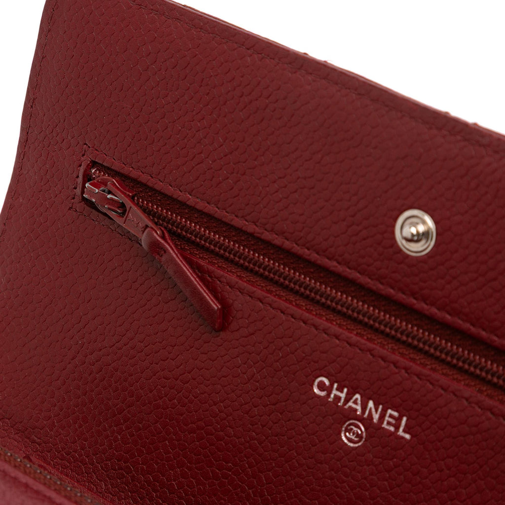 Chanel CC Quilted Caviar Wallet on Chain