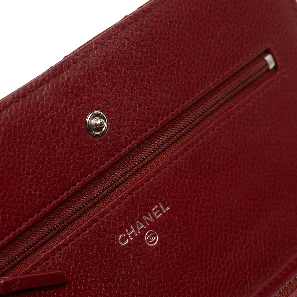 Chanel CC Quilted Caviar Wallet on Chain