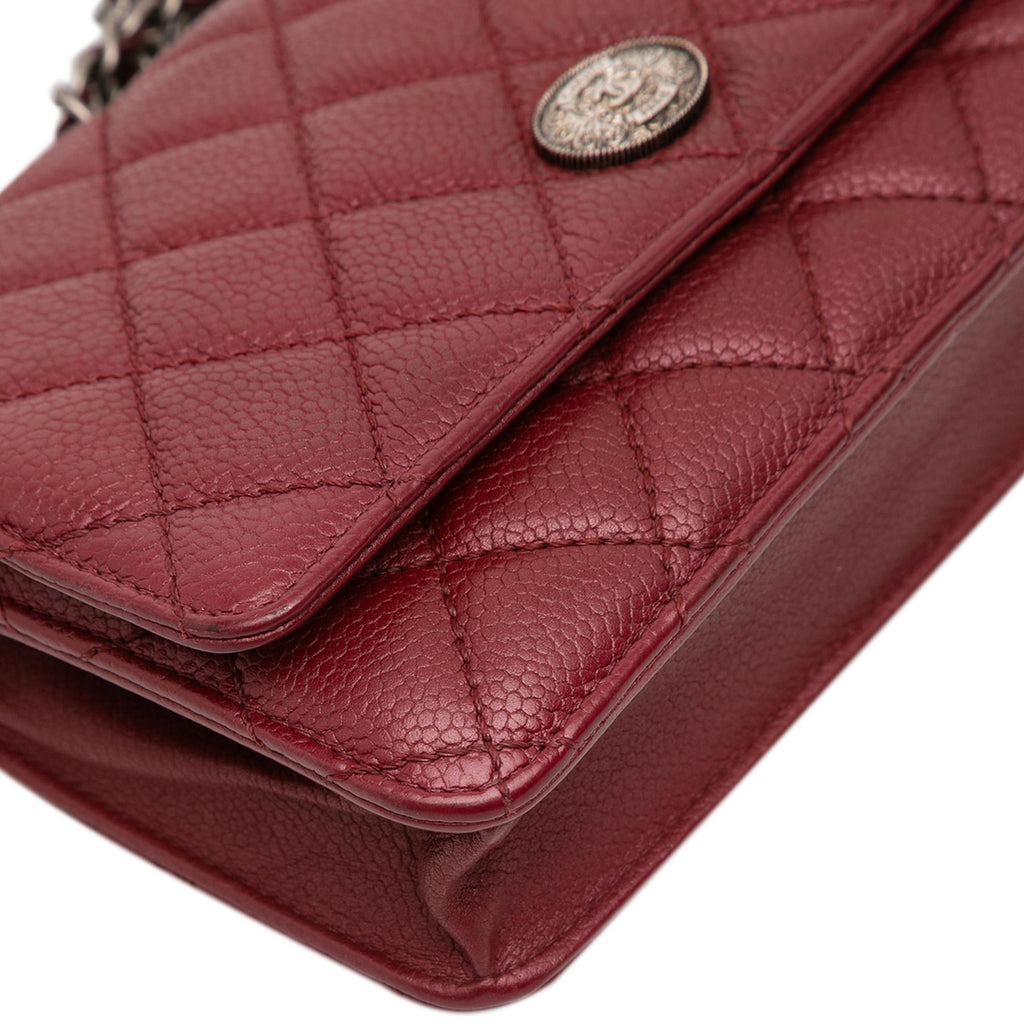 Chanel CC Quilted Caviar Wallet on Chain