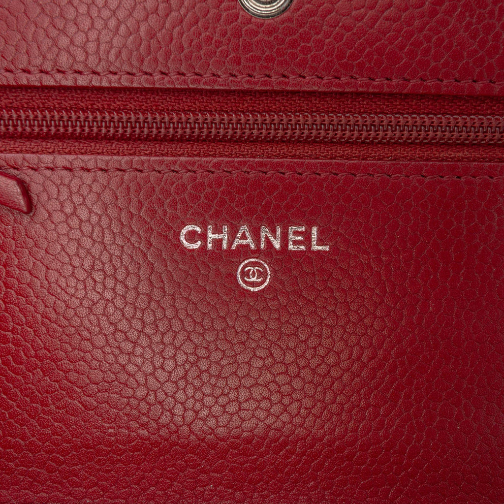 Chanel CC Quilted Caviar Wallet on Chain