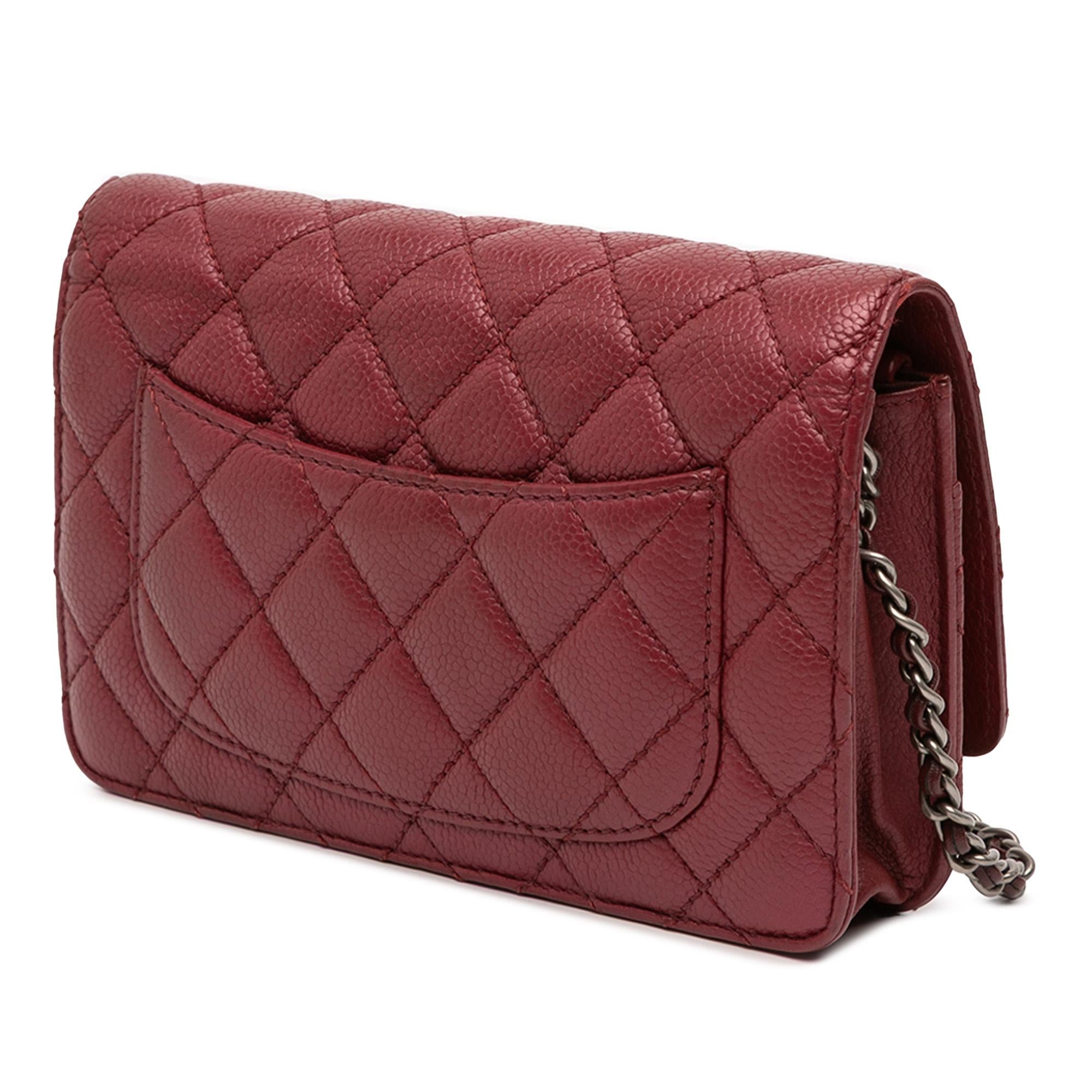 Chanel CC Quilted Caviar Wallet on Chain