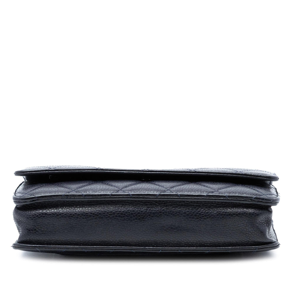 Chanel CC Quilted Caviar Wallet on Chain