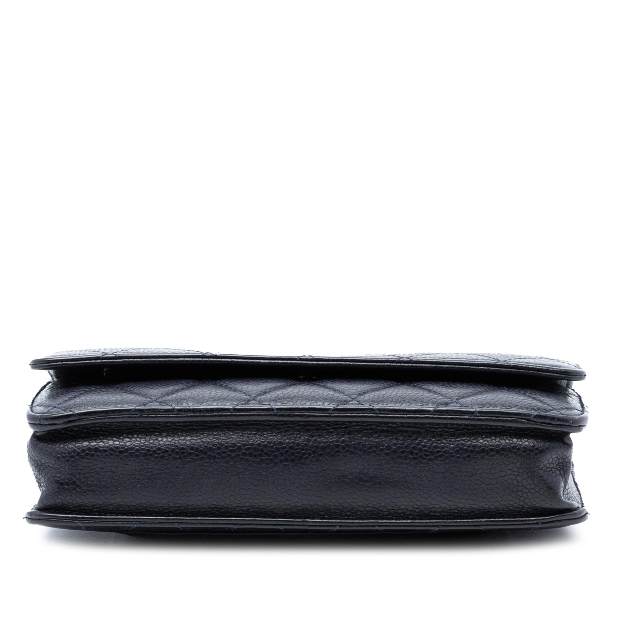 Chanel CC Quilted Caviar Wallet on Chain