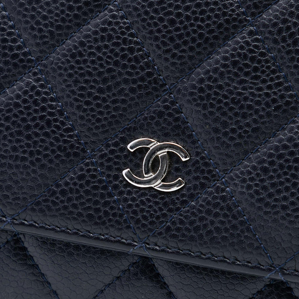 Chanel CC Quilted Caviar Wallet on Chain