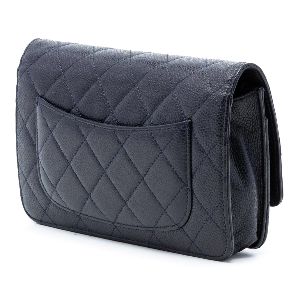 Chanel CC Quilted Caviar Wallet on Chain
