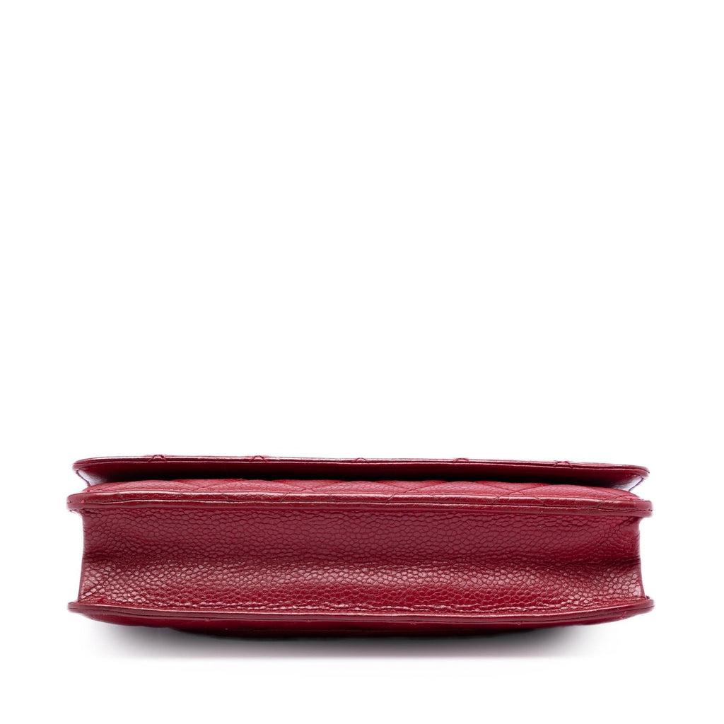 Chanel CC Quilted Caviar Wallet on Chain