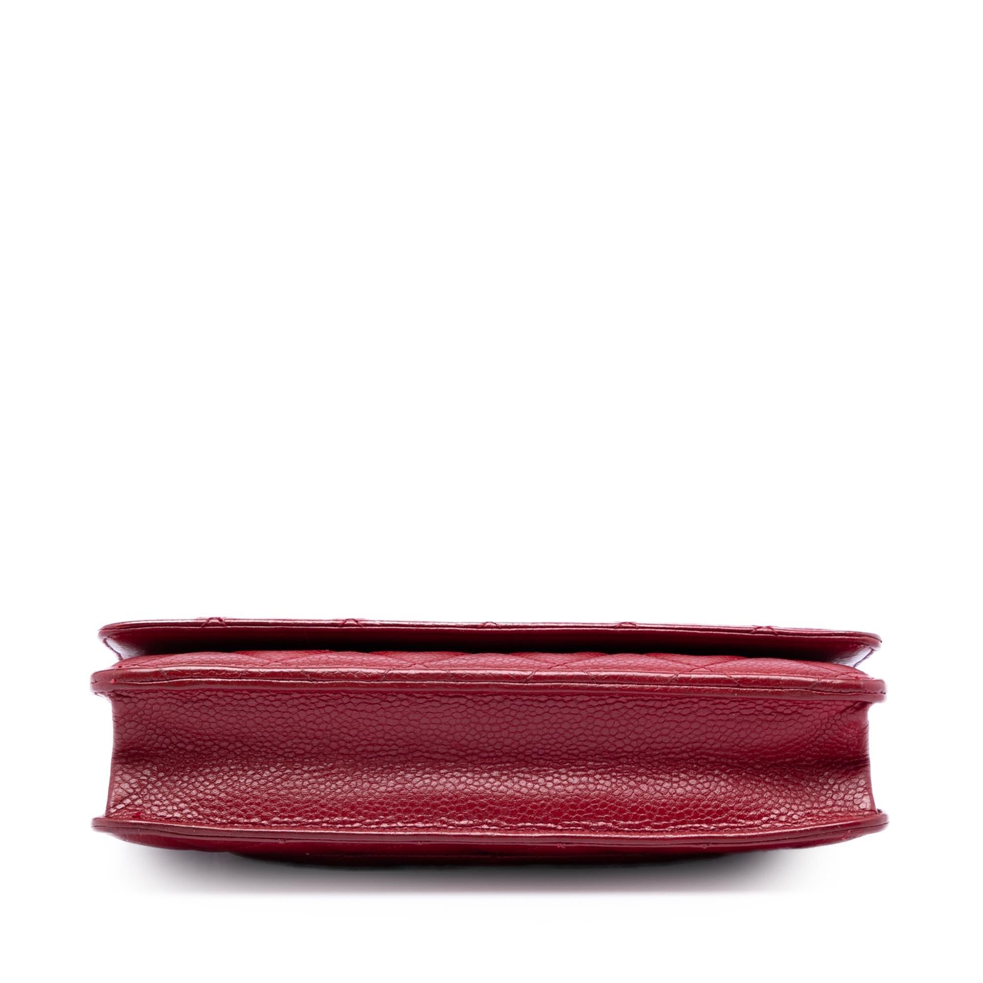 Chanel CC Quilted Caviar Wallet on Chain