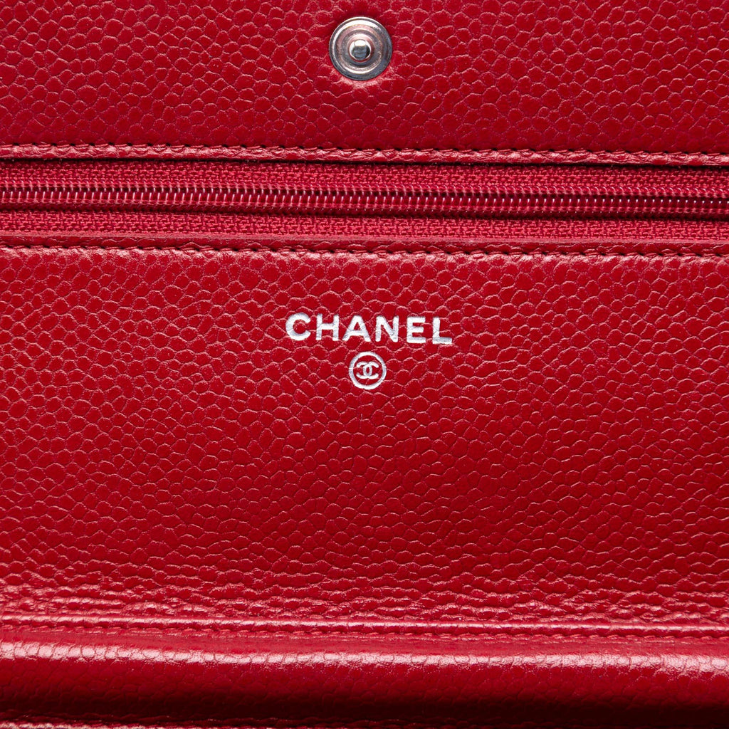 Chanel CC Quilted Caviar Wallet on Chain