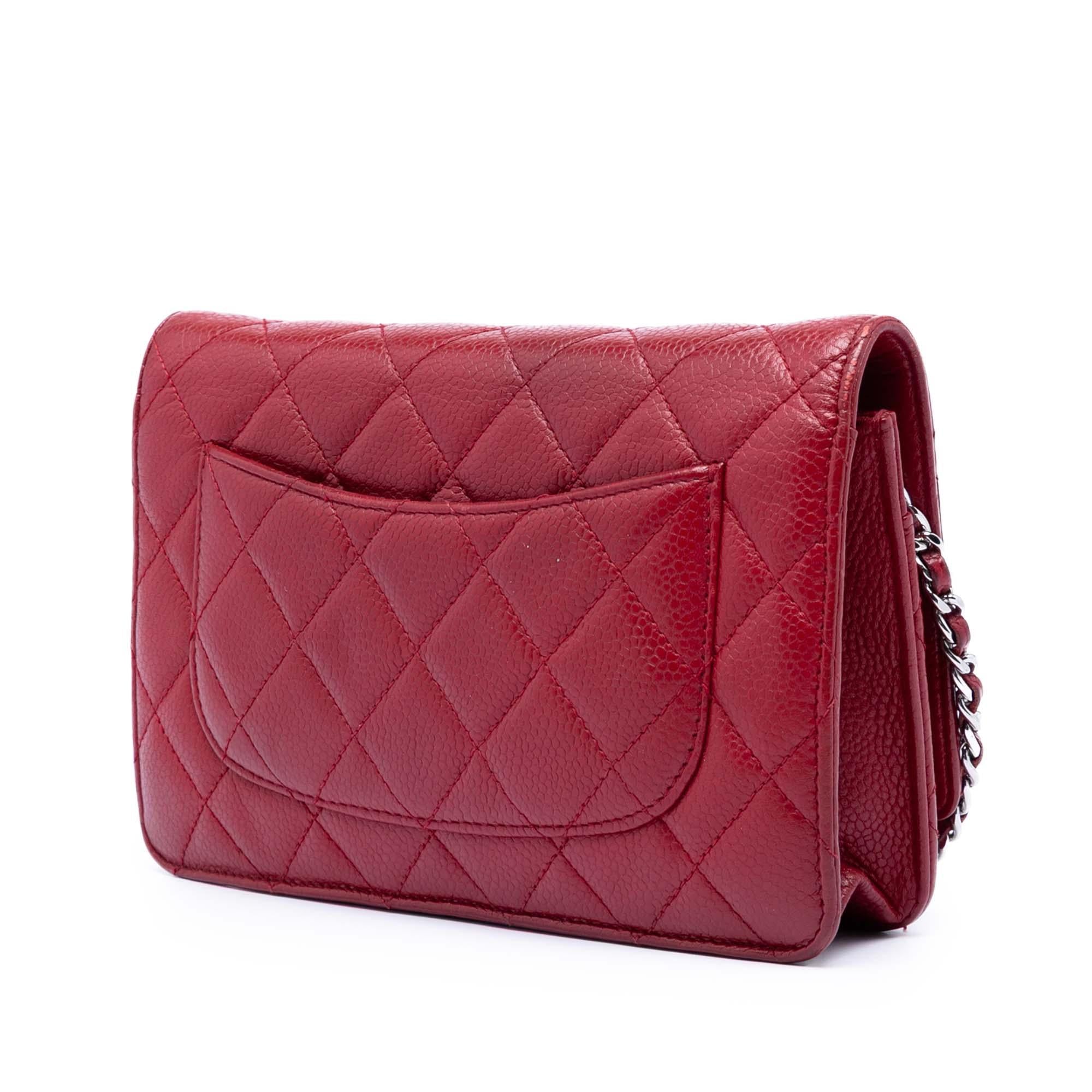 Chanel CC Quilted Caviar Wallet on Chain