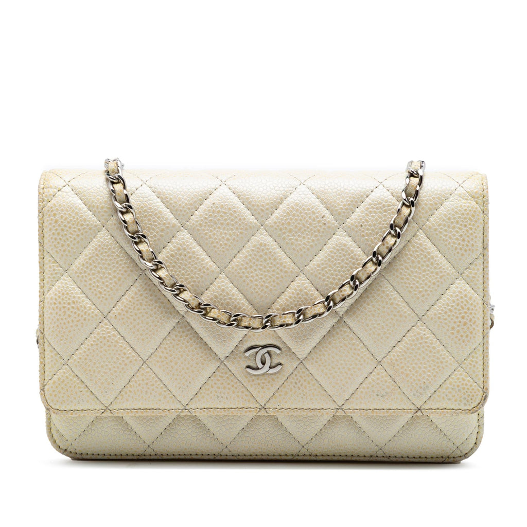 Chanel CC Quilted Caviar Wallet on Chain