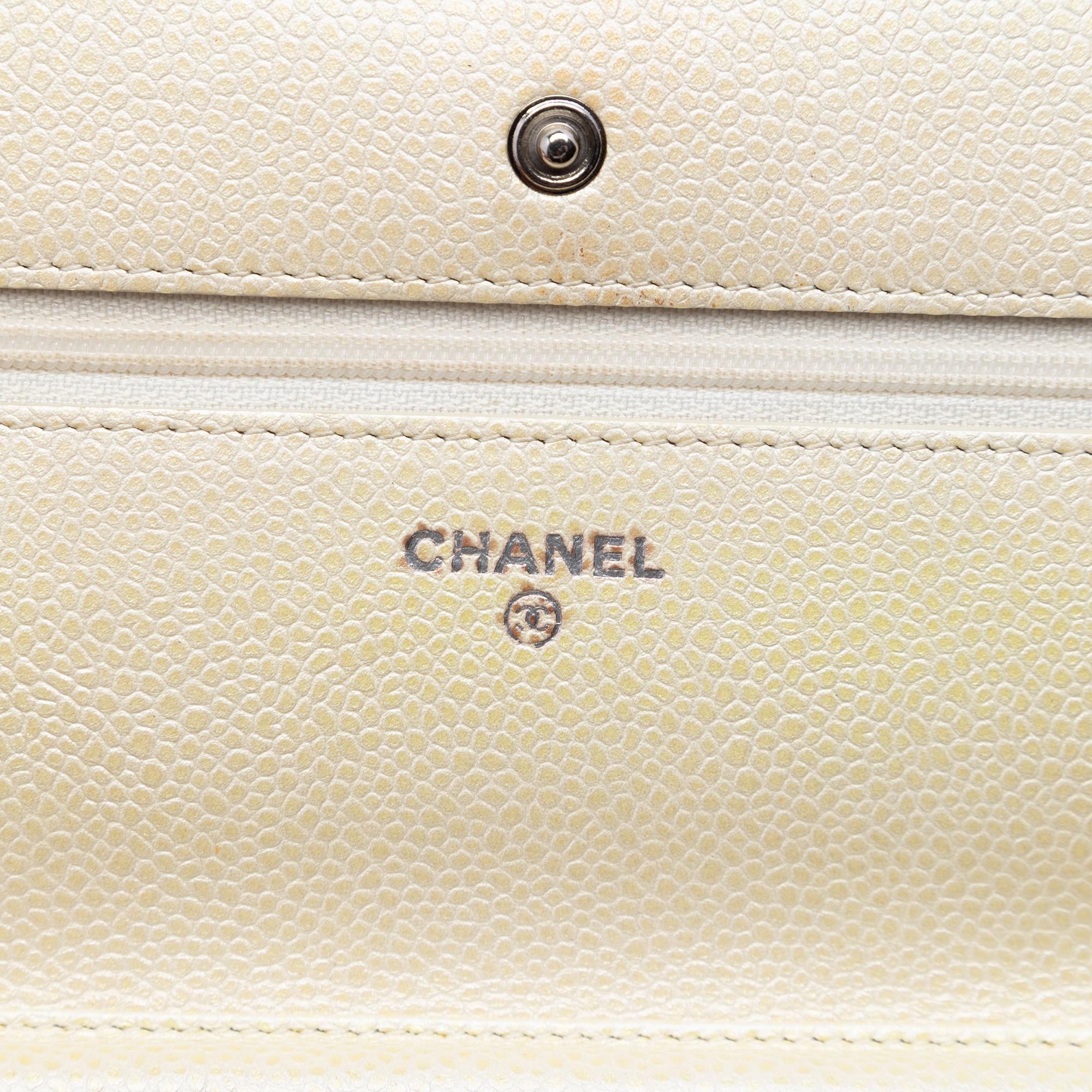 Chanel CC Quilted Caviar Wallet on Chain