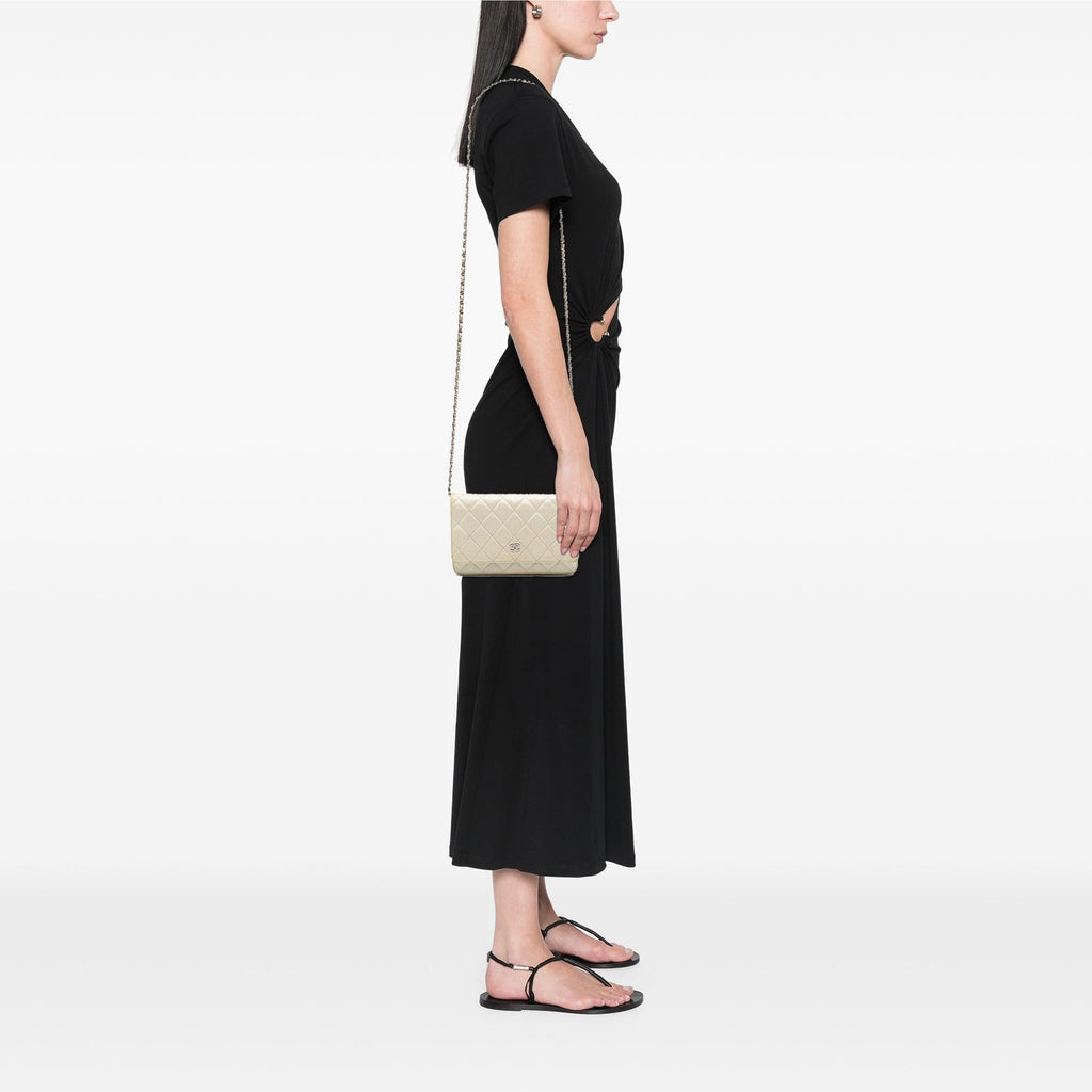 Chanel CC Quilted Caviar Wallet on Chain
