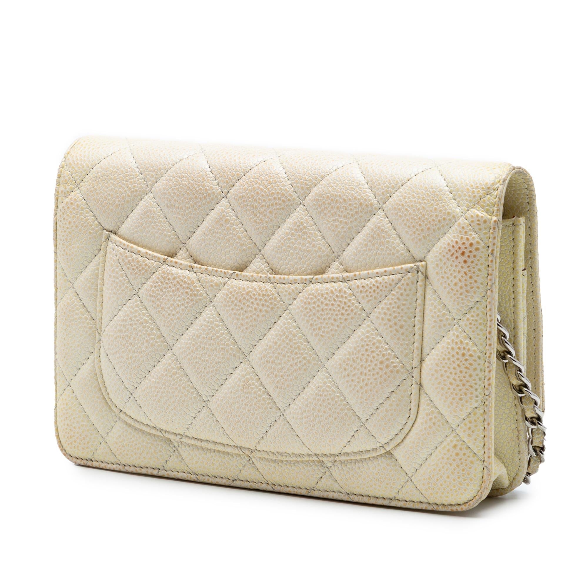 Chanel CC Quilted Caviar Wallet on Chain