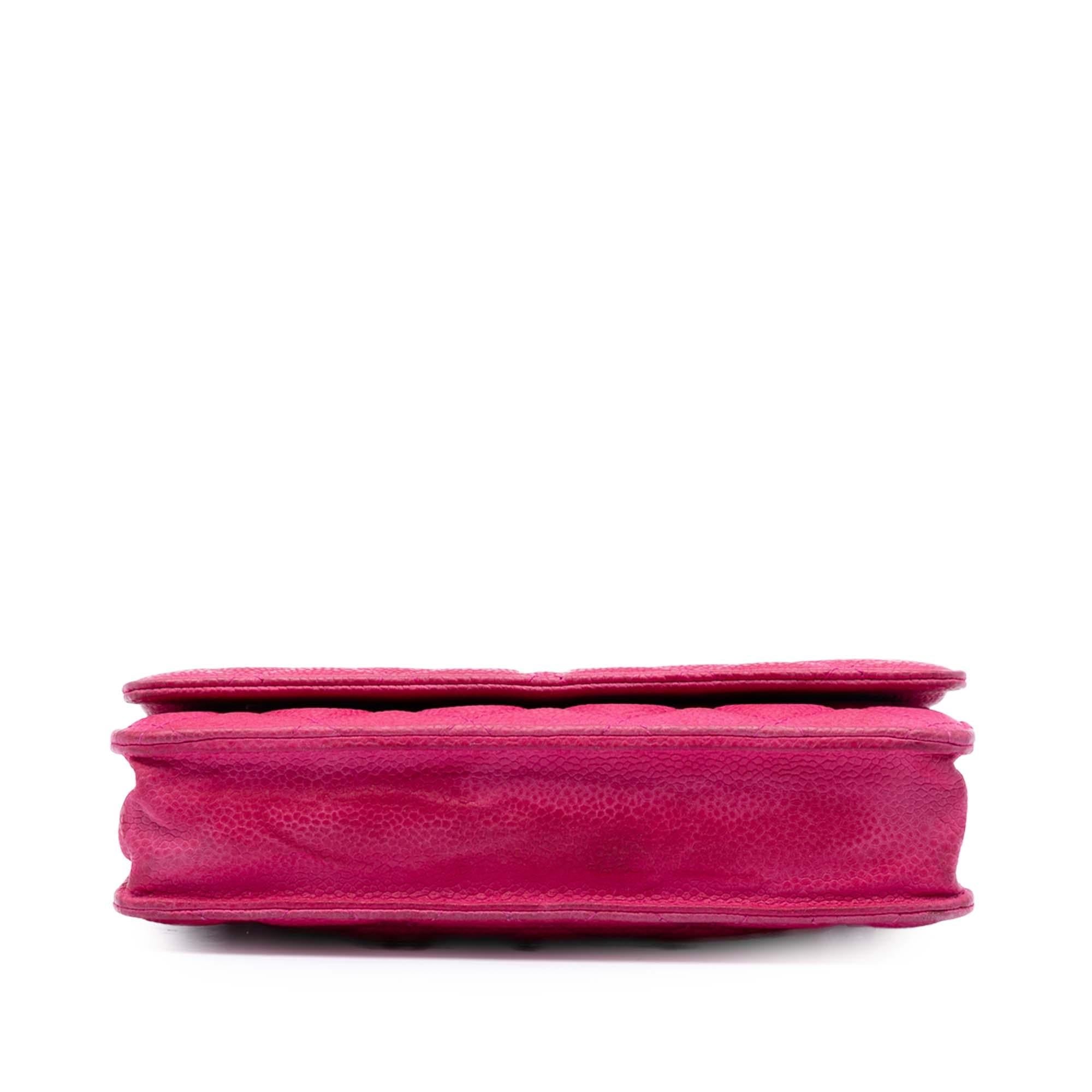 Chanel CC Quilted Caviar Wallet on Chain