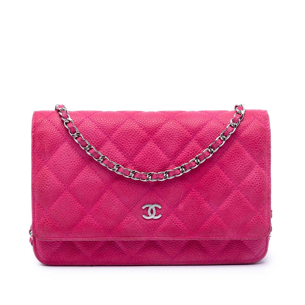 Chanel CC Quilted Caviar Wallet on Chain