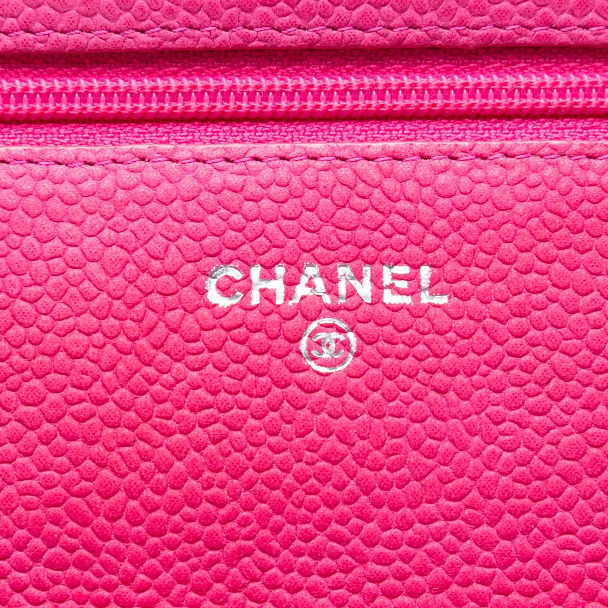 Chanel CC Quilted Caviar Wallet on Chain