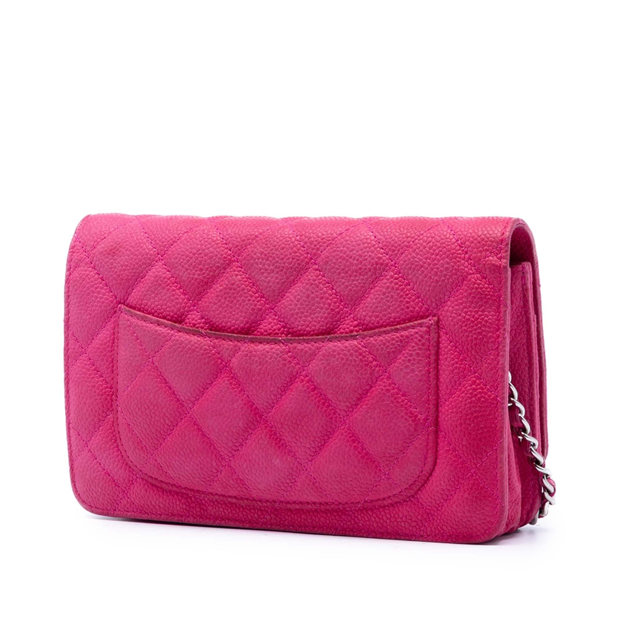 Chanel CC Quilted Caviar Wallet on Chain