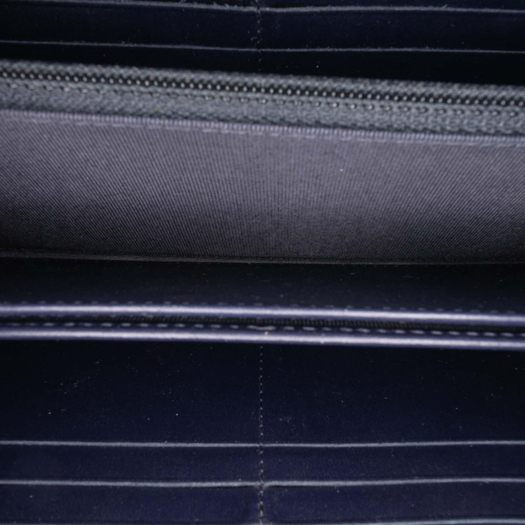 Chanel CC Quilted Caviar Zip Around Long Wallet