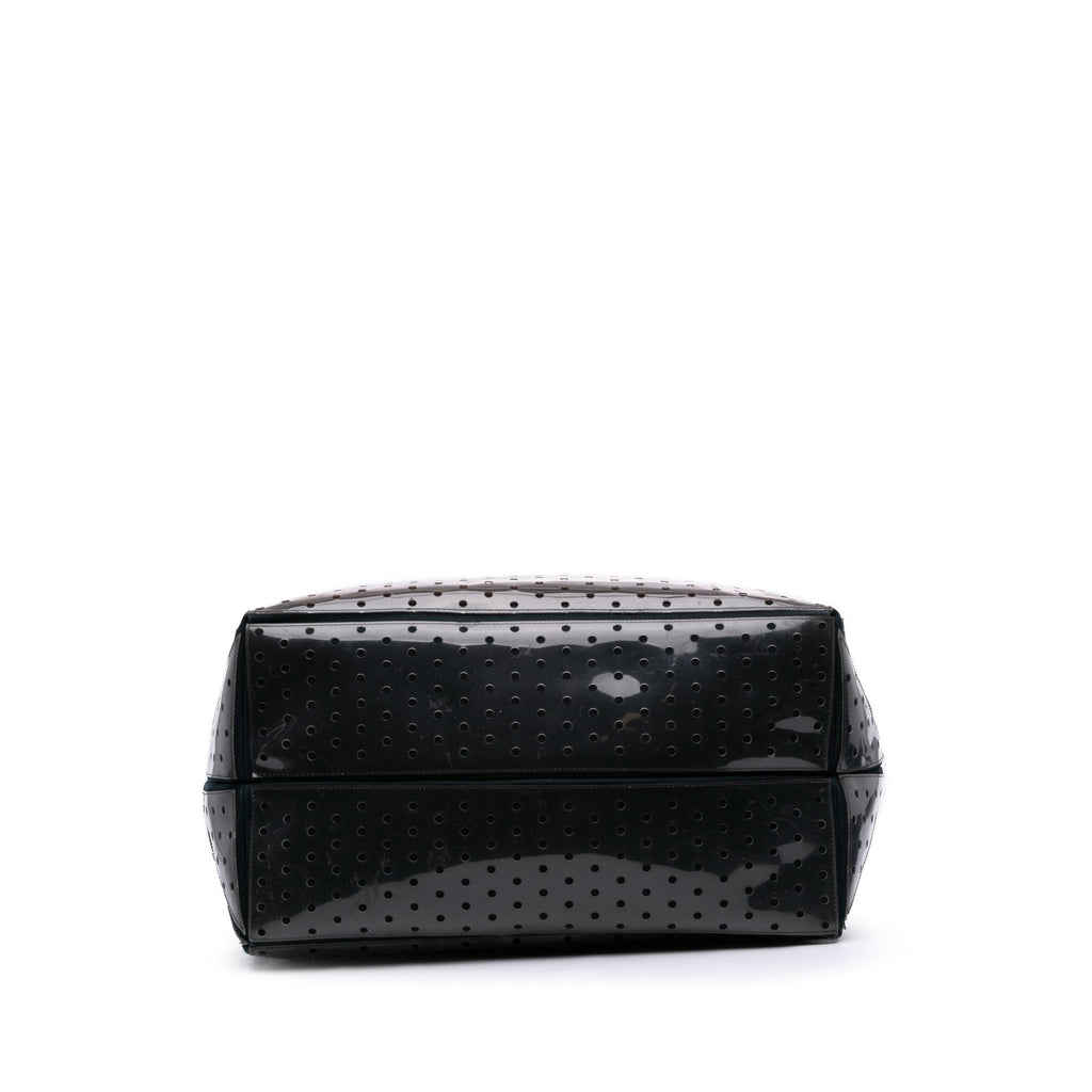 Chanel CC Quilted Cotton and PVC Punching Tote